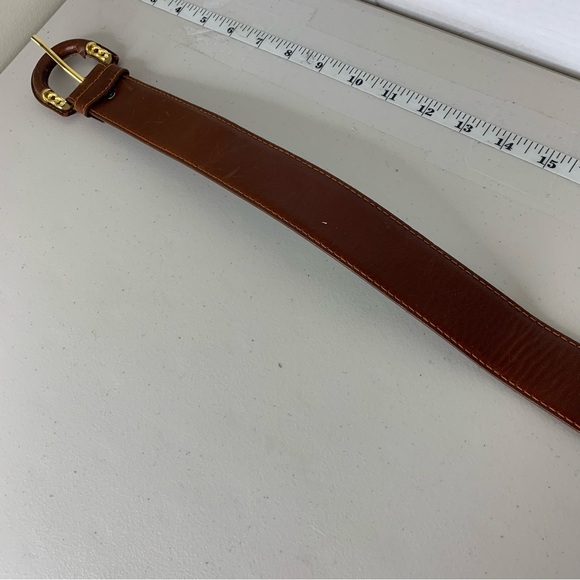 Y2K Coquette Boho Brown Genuine Leather Belt Size In the Picture - Picture 6 of 13
